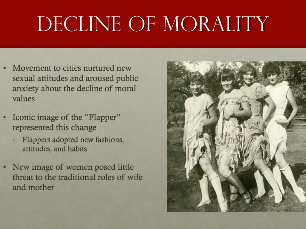 decline of morality