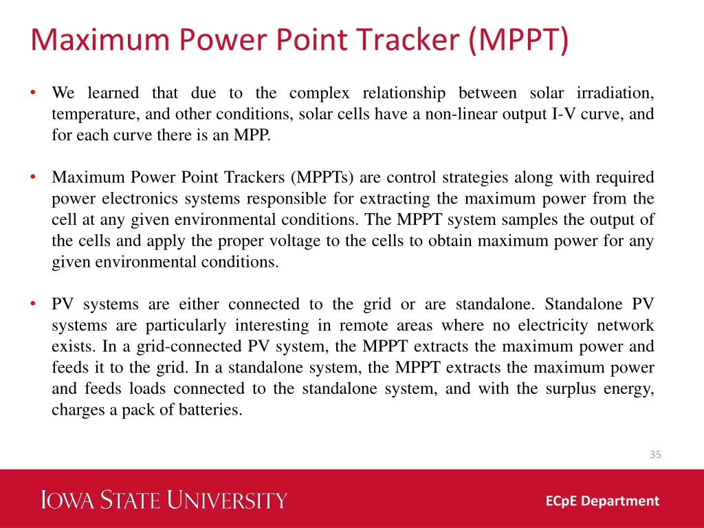 maximum power point tracker mppt
