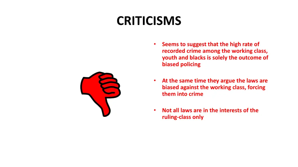 criticisms 1