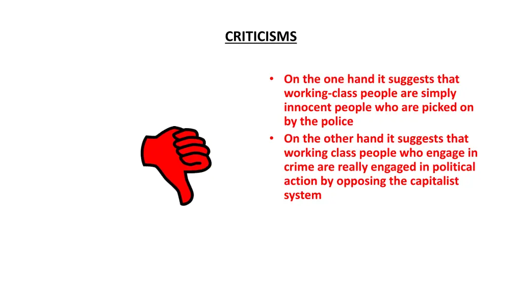 criticisms 2