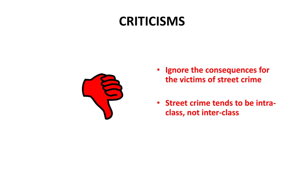 criticisms