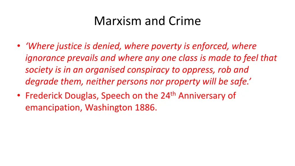 marxism and crime