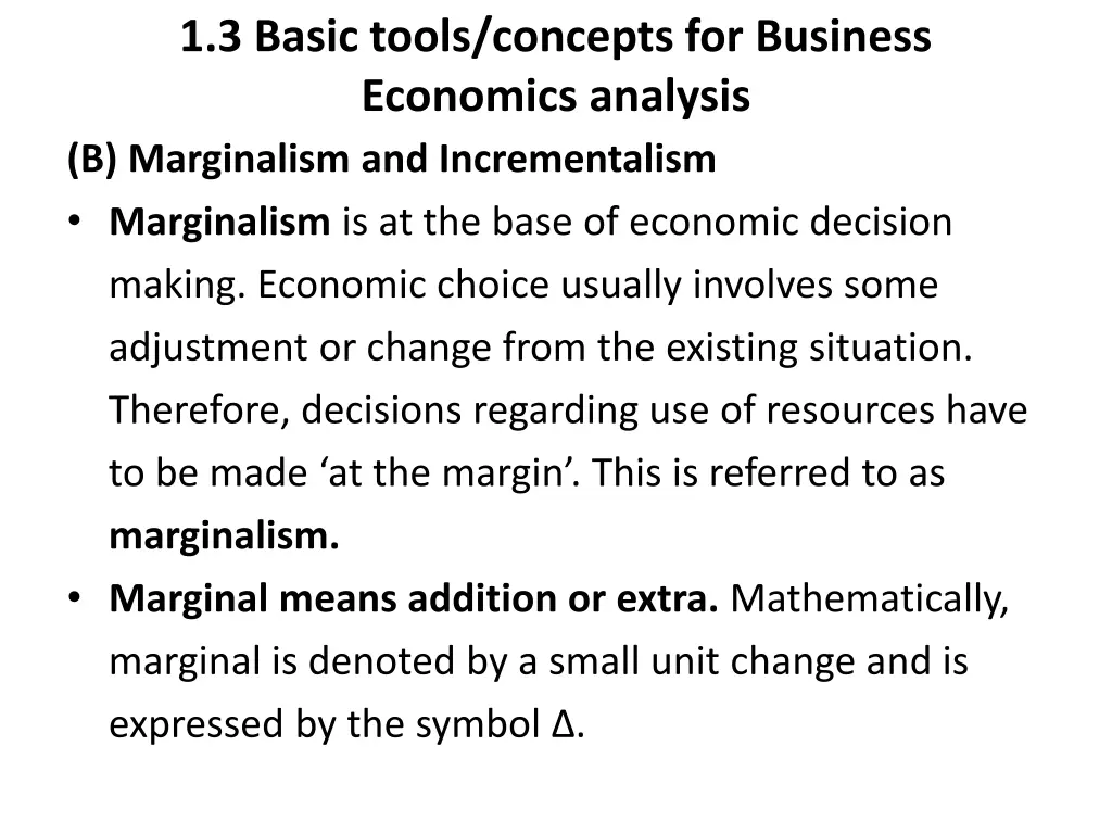 1 3 basic tools concepts for business economics 1