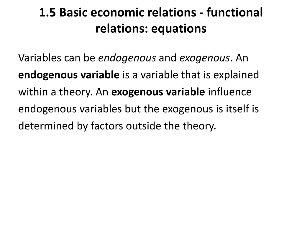 1 5 basic economic relations functional relations 1