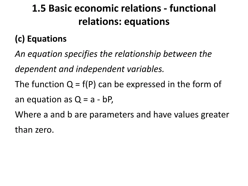 1 5 basic economic relations functional relations 4