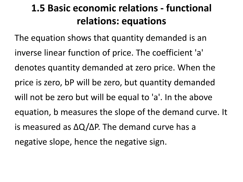 1 5 basic economic relations functional relations 5