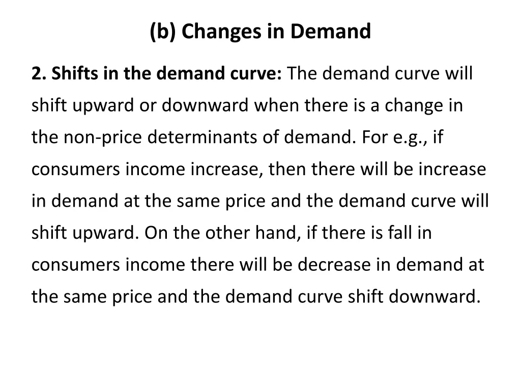 b changes in demand 1