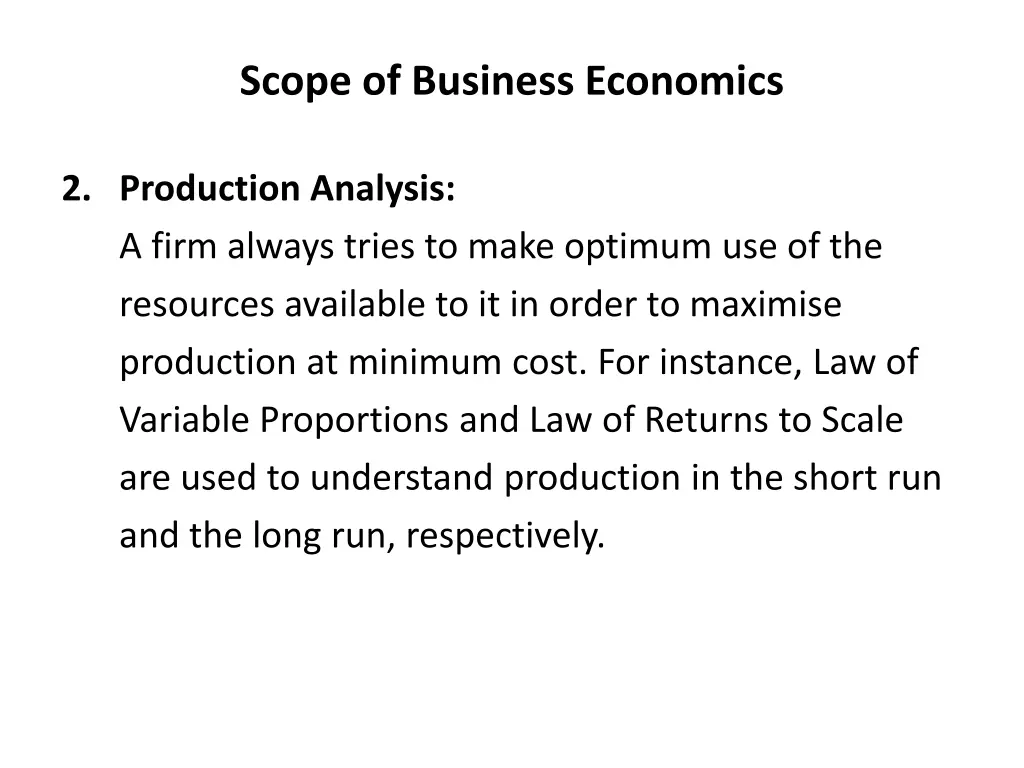 scope of business economics 2