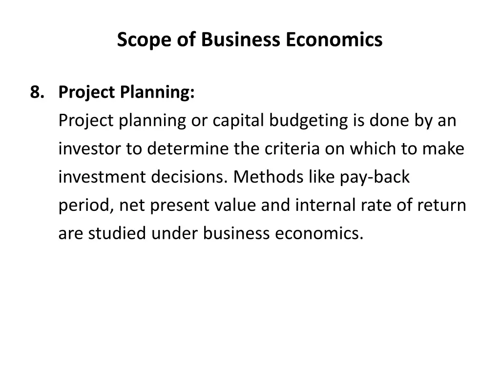 scope of business economics 7