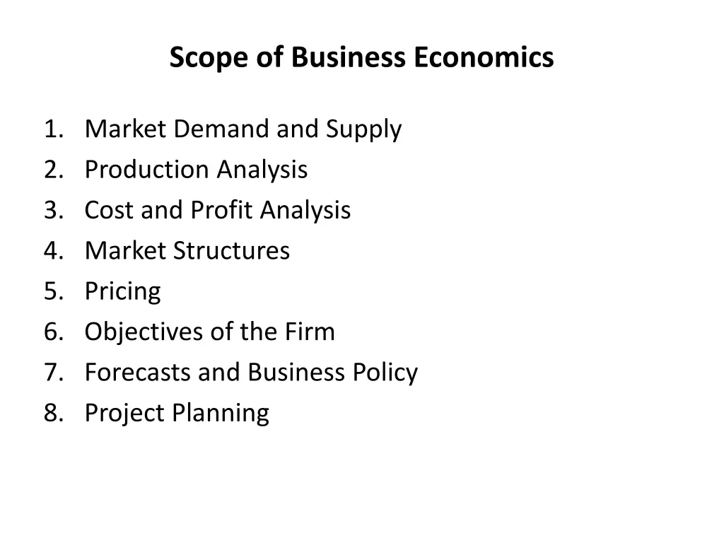 scope of business economics