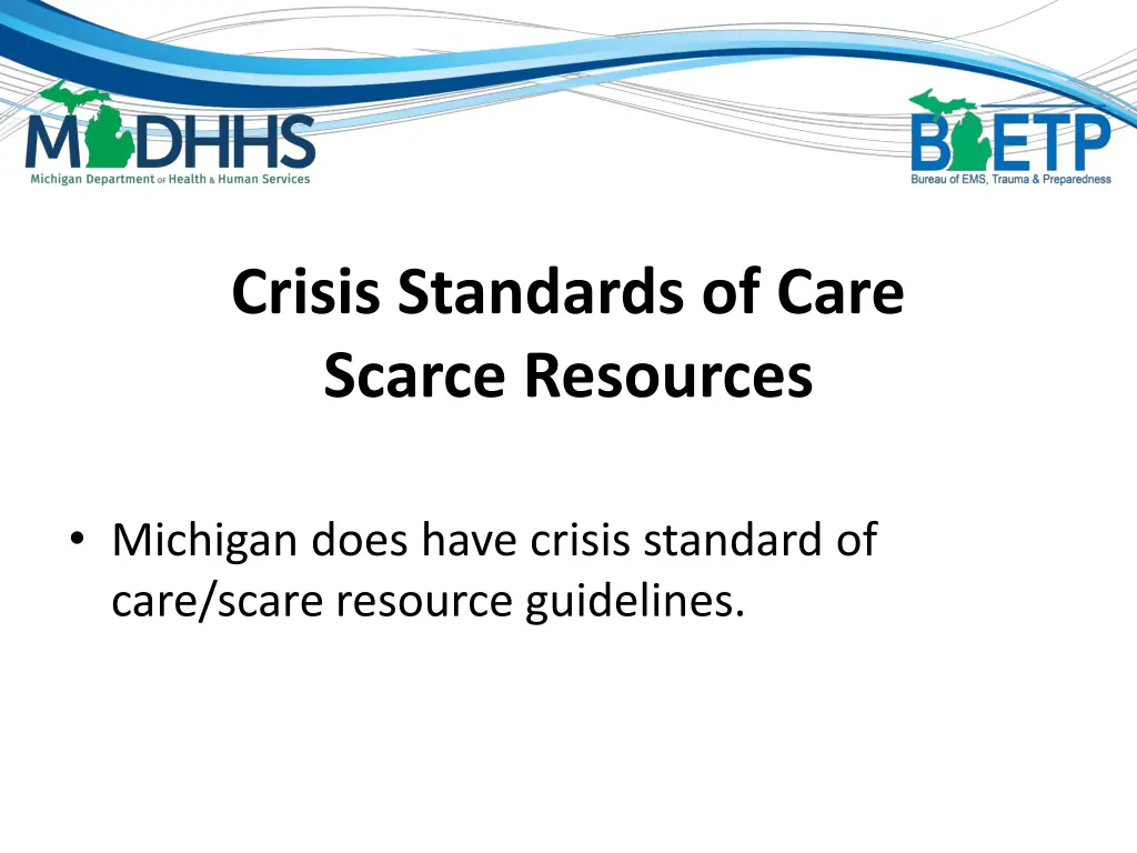 crisis standards of care scarce resources