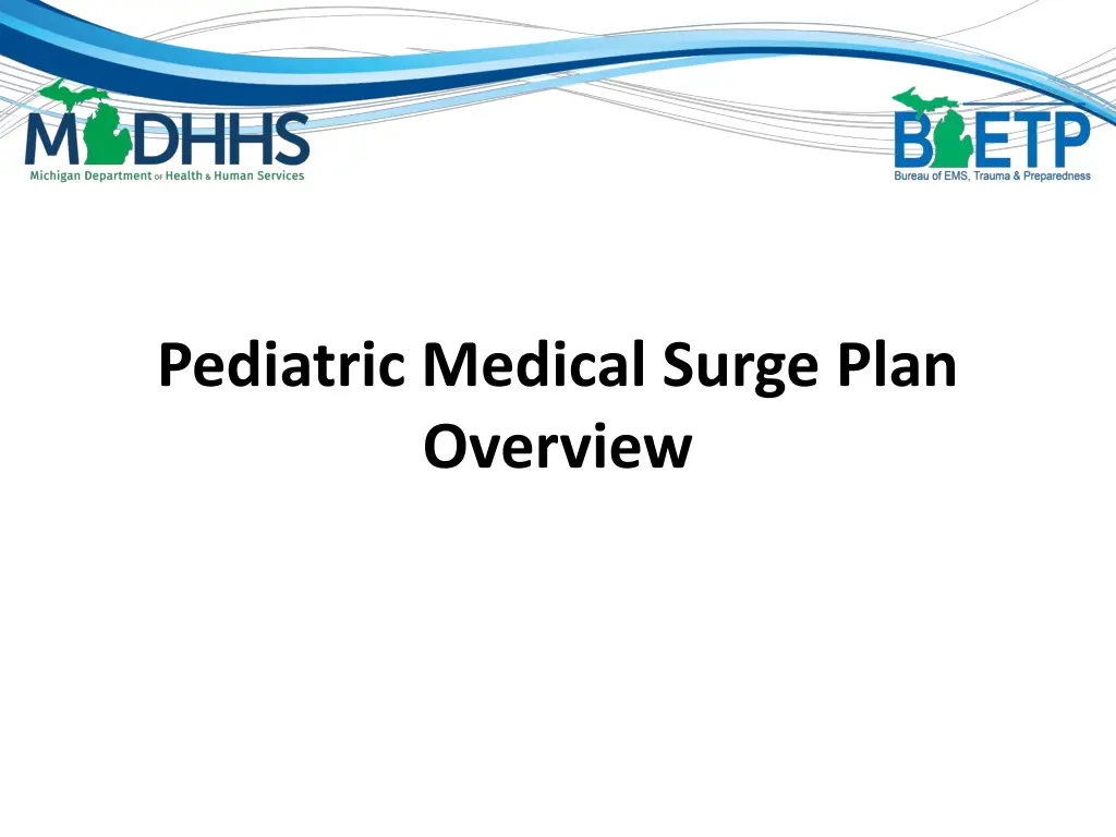 pediatric medical surge plan overview