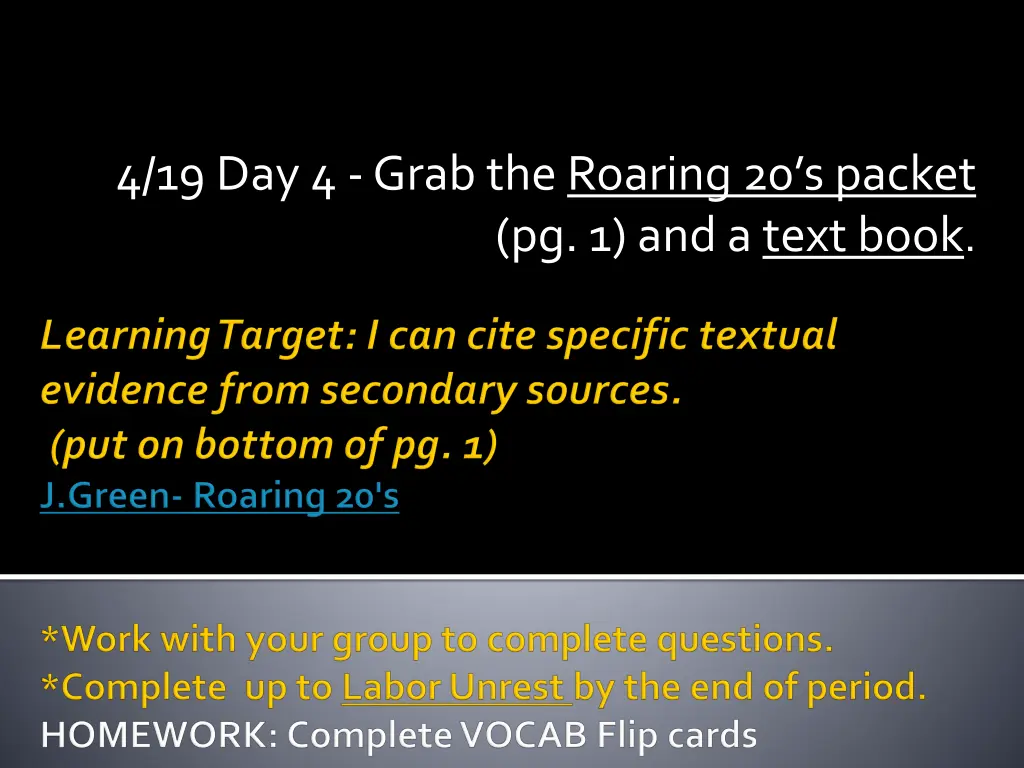 4 19 day 4 grab the roaring 20 s packet