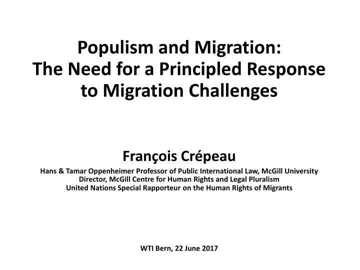 populism and migration the need for a principled