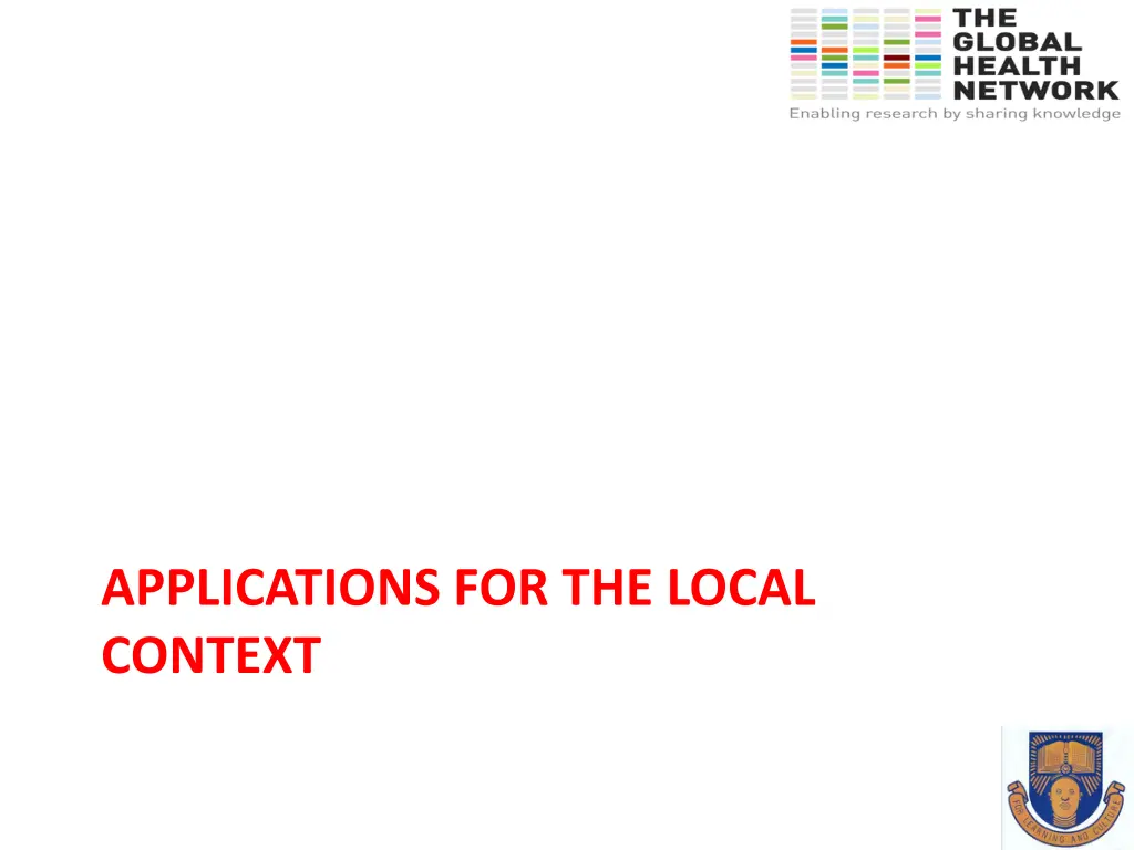 applications for the local context