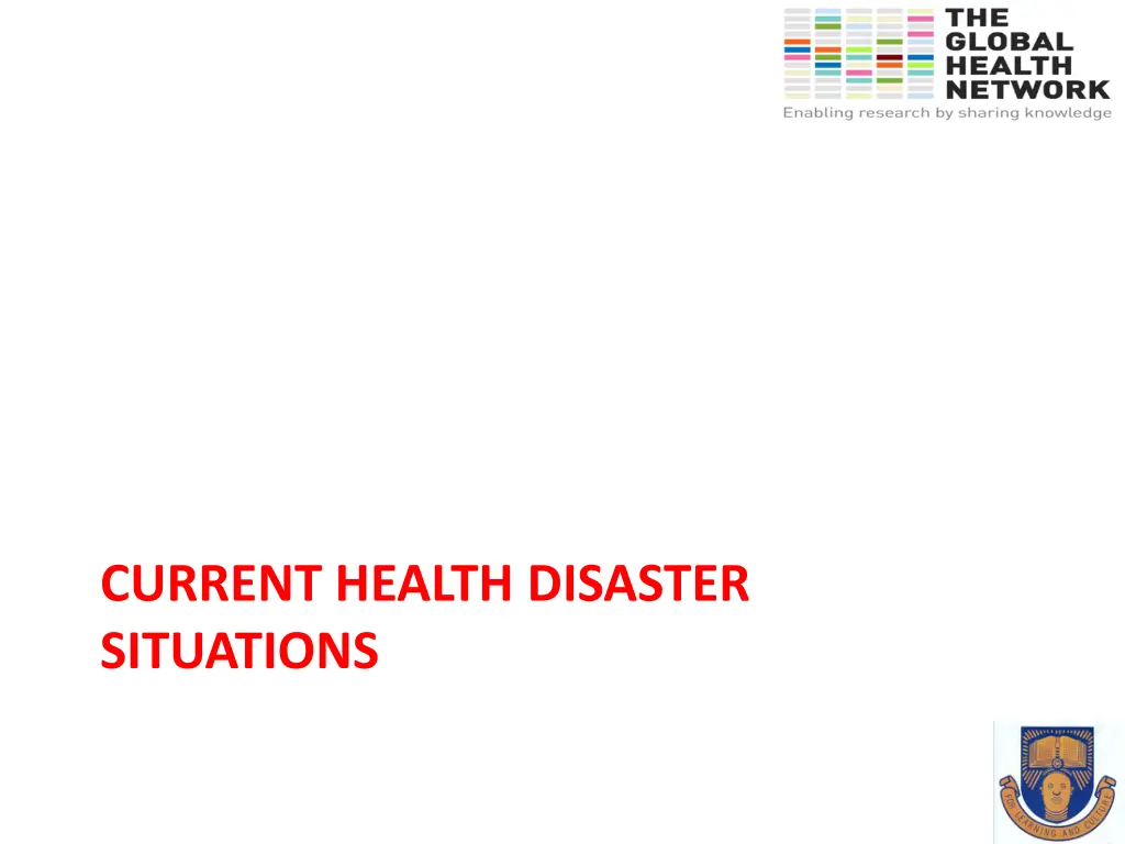 current health disaster situations