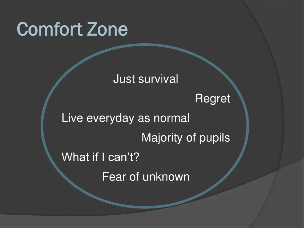 comfort zone comfort zone