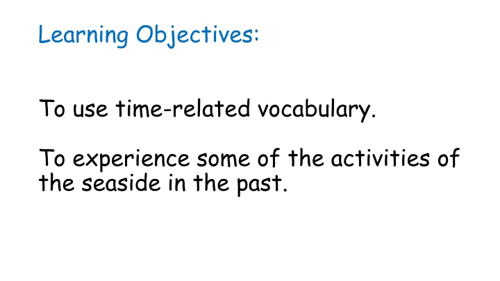 learning objectives