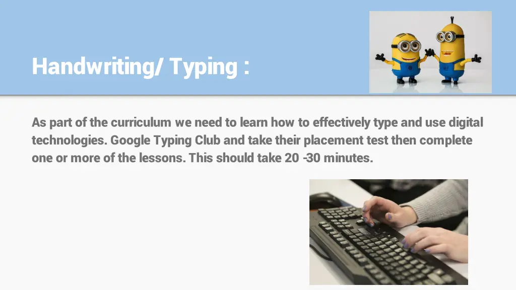 handwriting typing