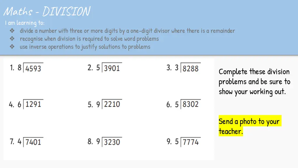 maths division i am learning to divide a number