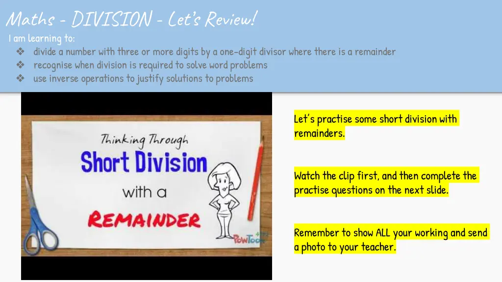 maths division let s review i am learning