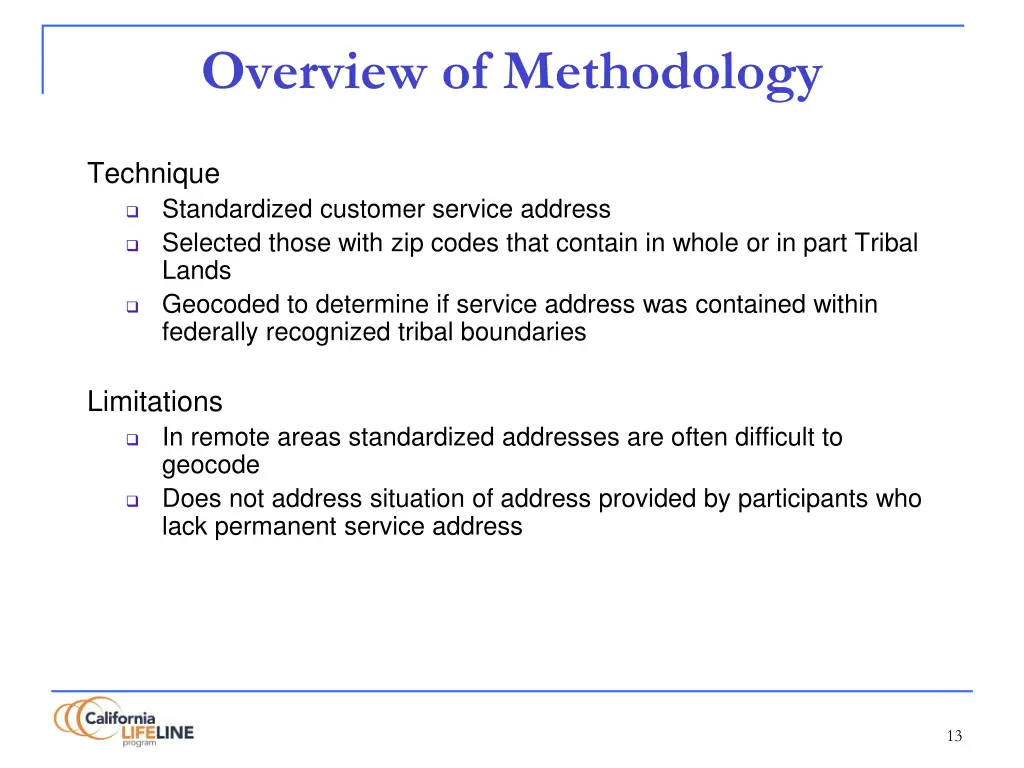 overview of methodology