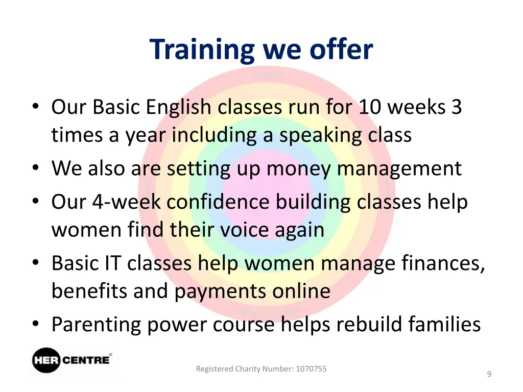 training we offer