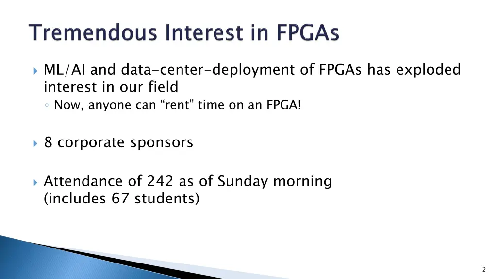 ml ai and data center deployment of fpgas