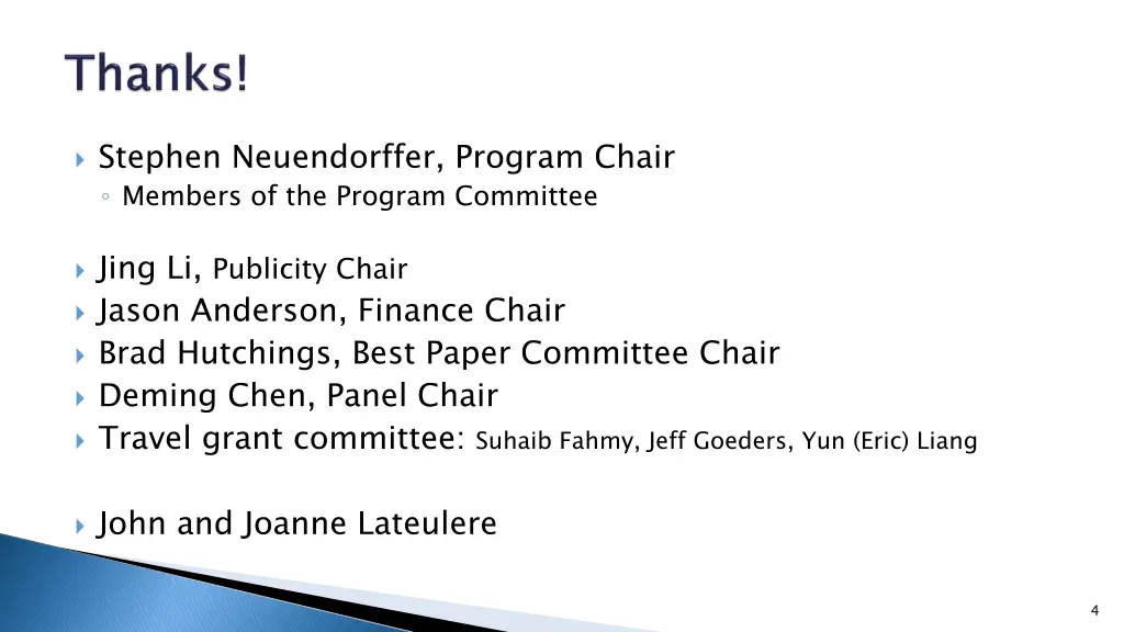 stephen neuendorffer program chair members