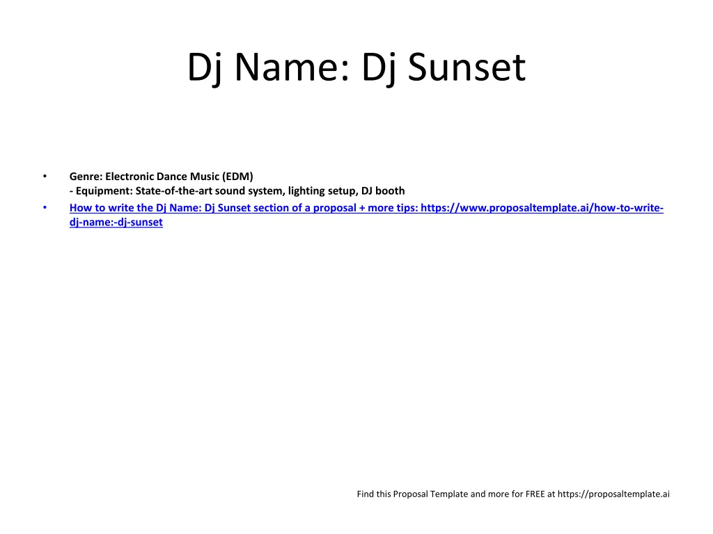 dj name dj sunset