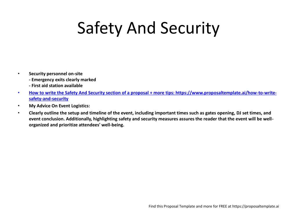 safety and security