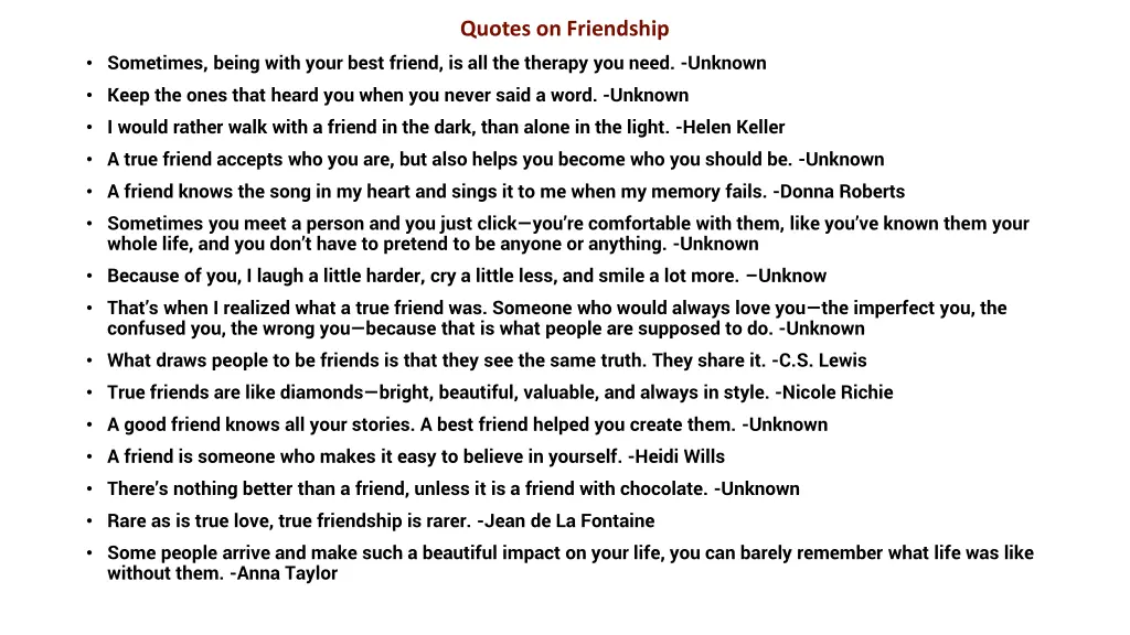 quotes on friendship