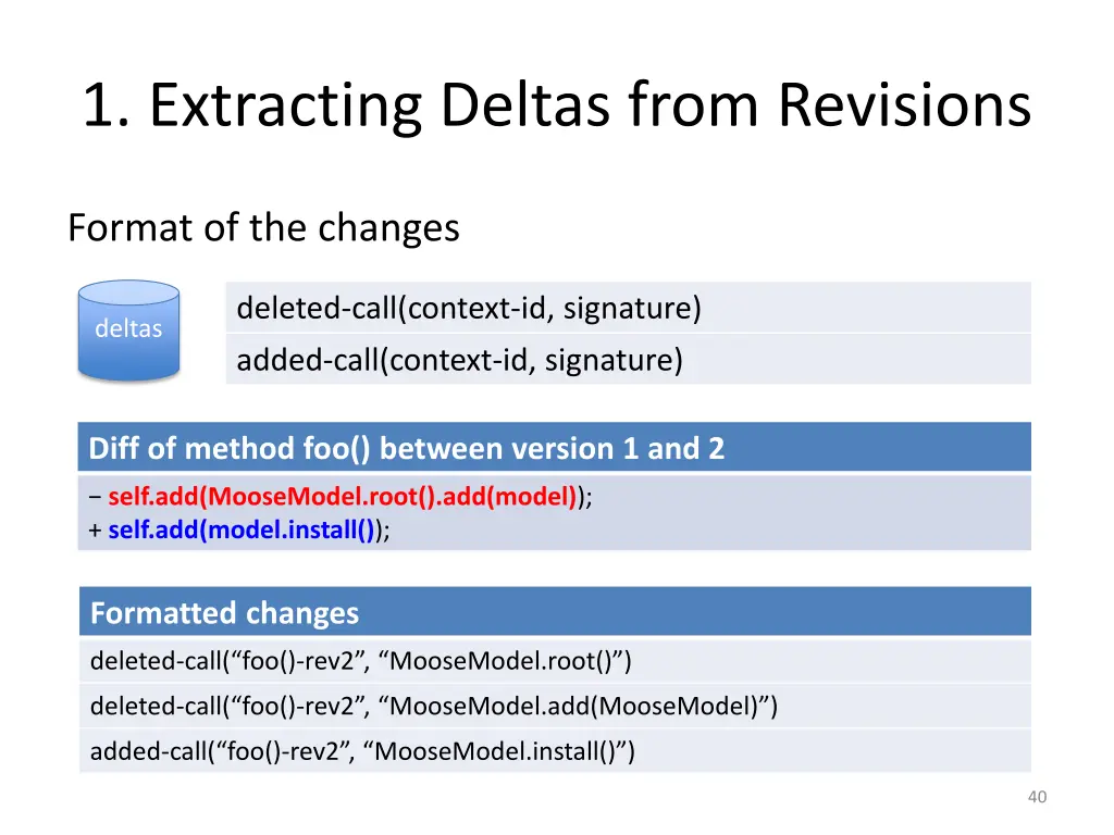 1 extracting deltas from revisions