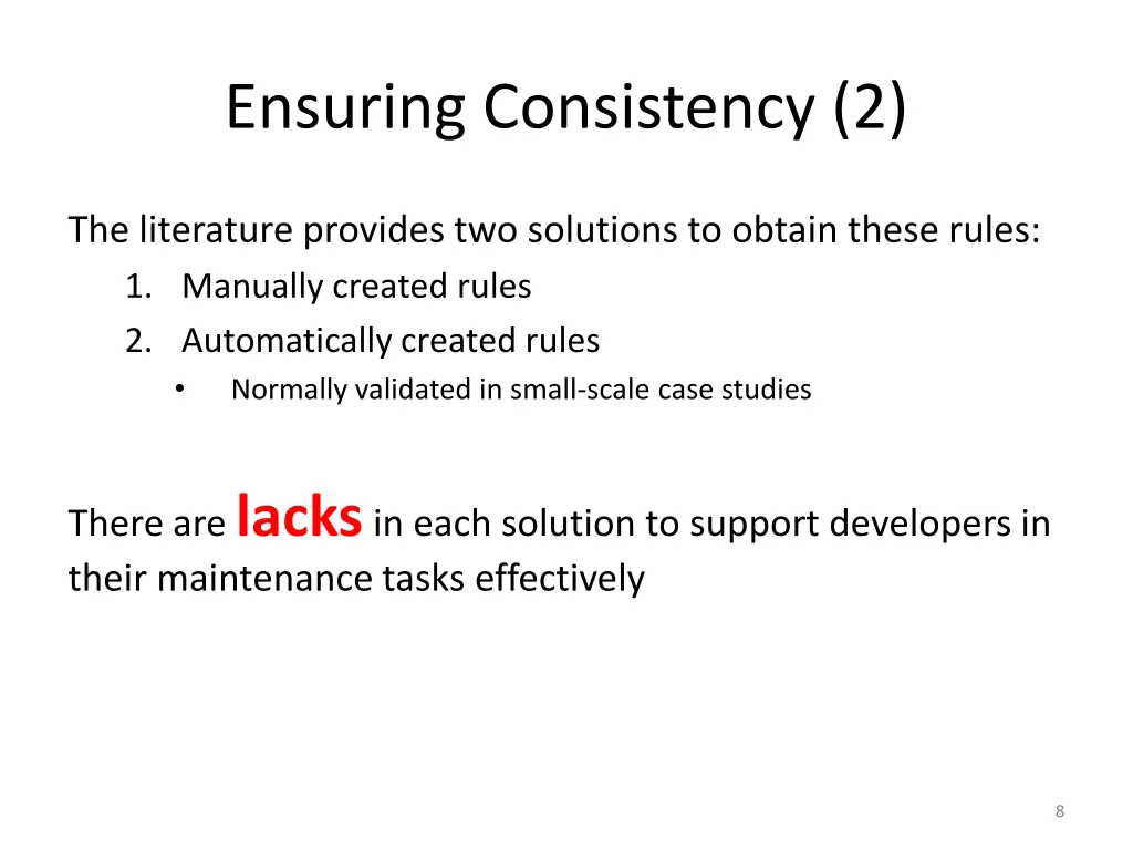 ensuring consistency 2