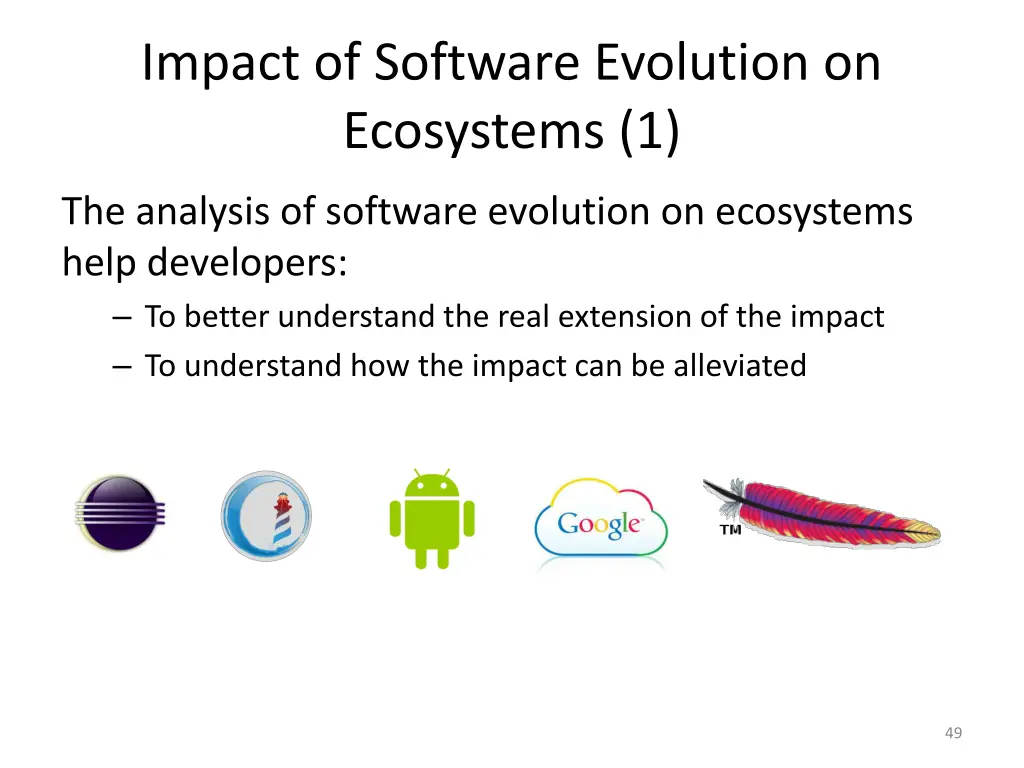 impact of software evolution on ecosystems 1