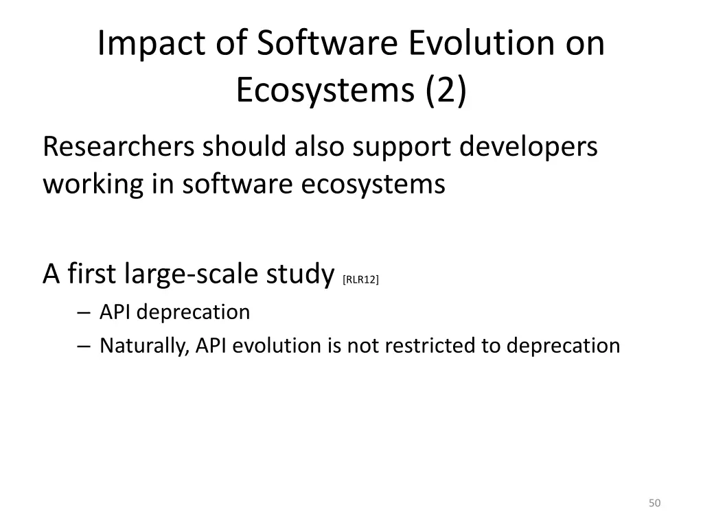 impact of software evolution on ecosystems 2