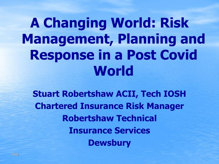 a changing world risk management planning