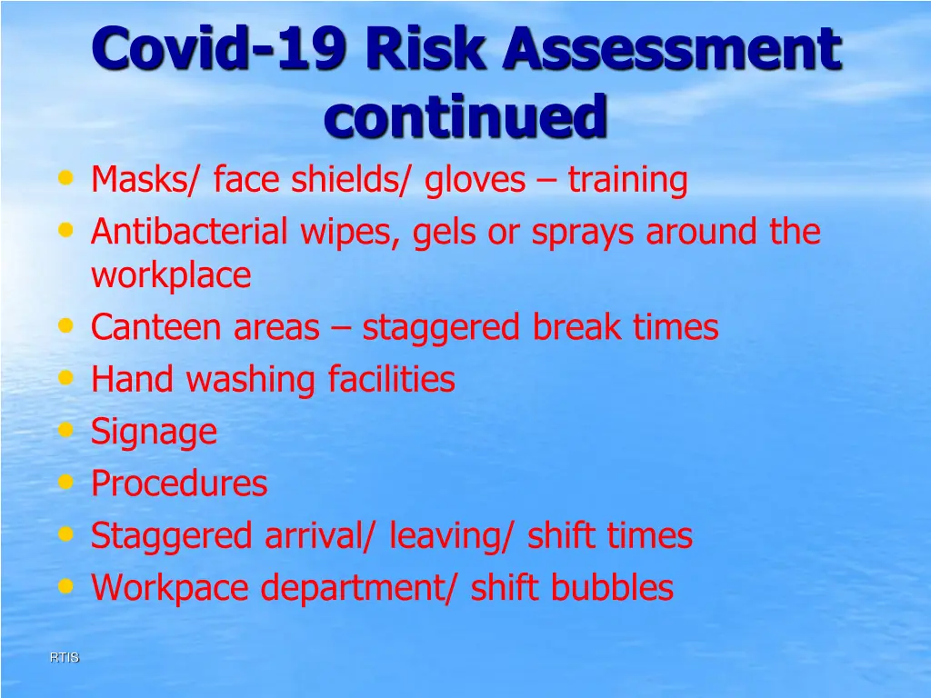 covid 19 risk assessment continued masks face