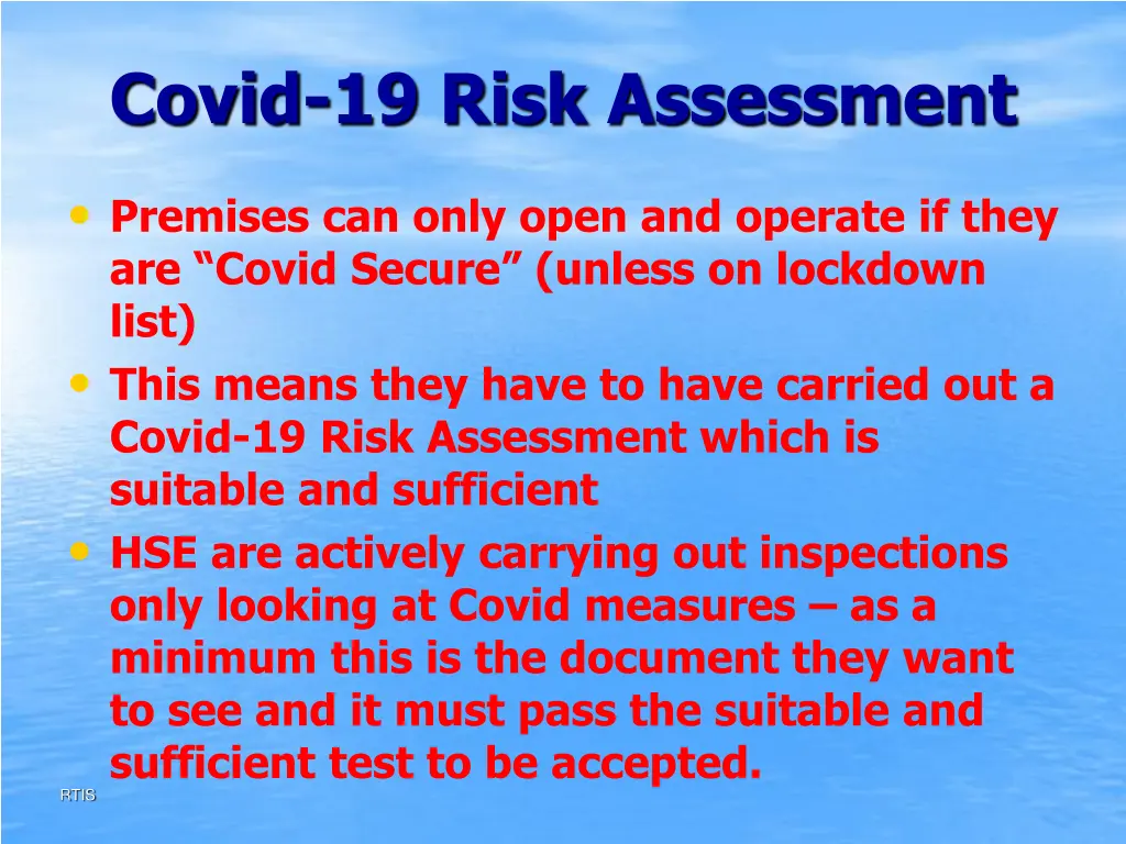 covid 19 risk assessment