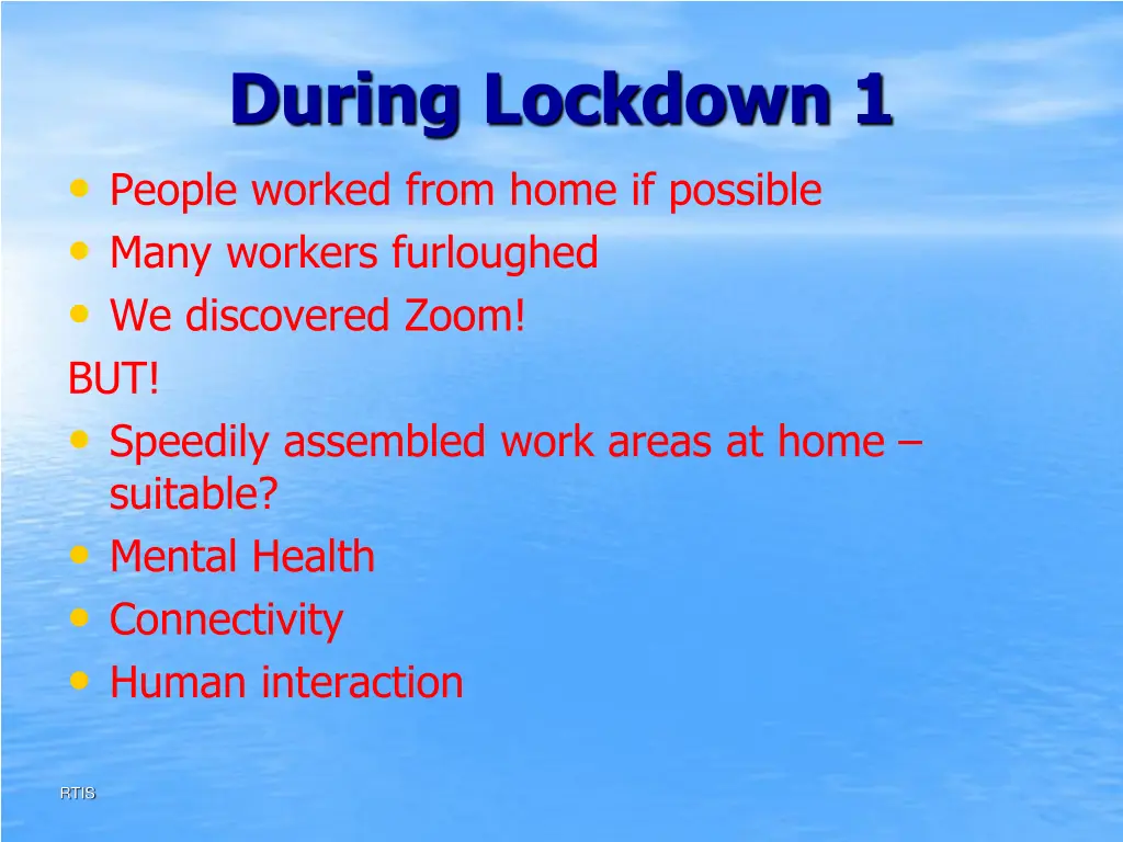 during lockdown 1 people worked from home