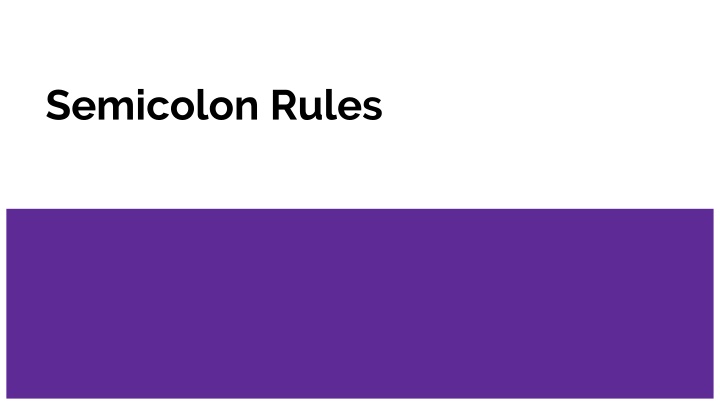 semicolon rules