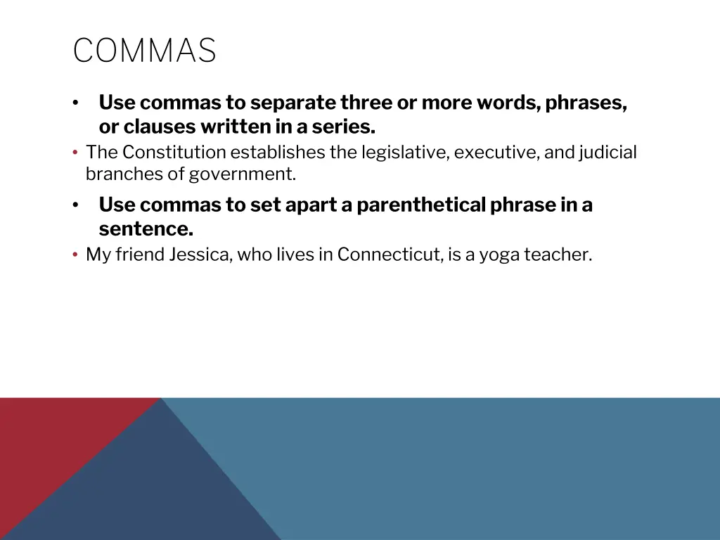 commas 1