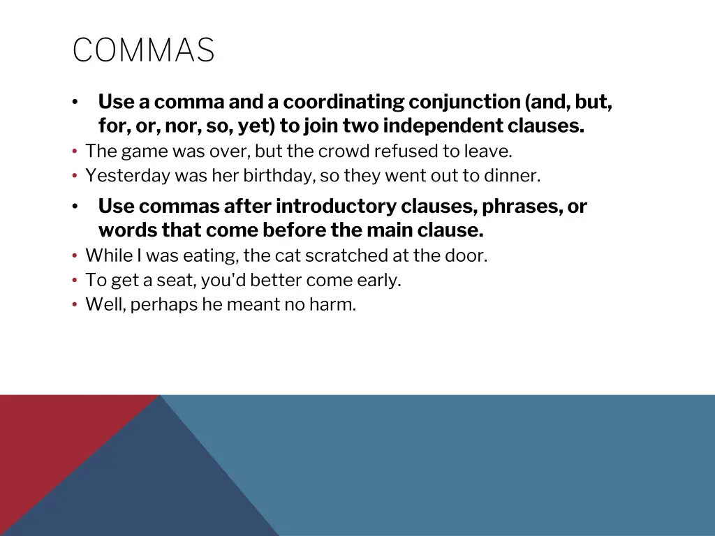 commas