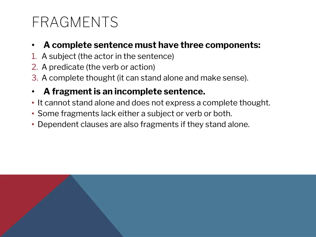 fragments