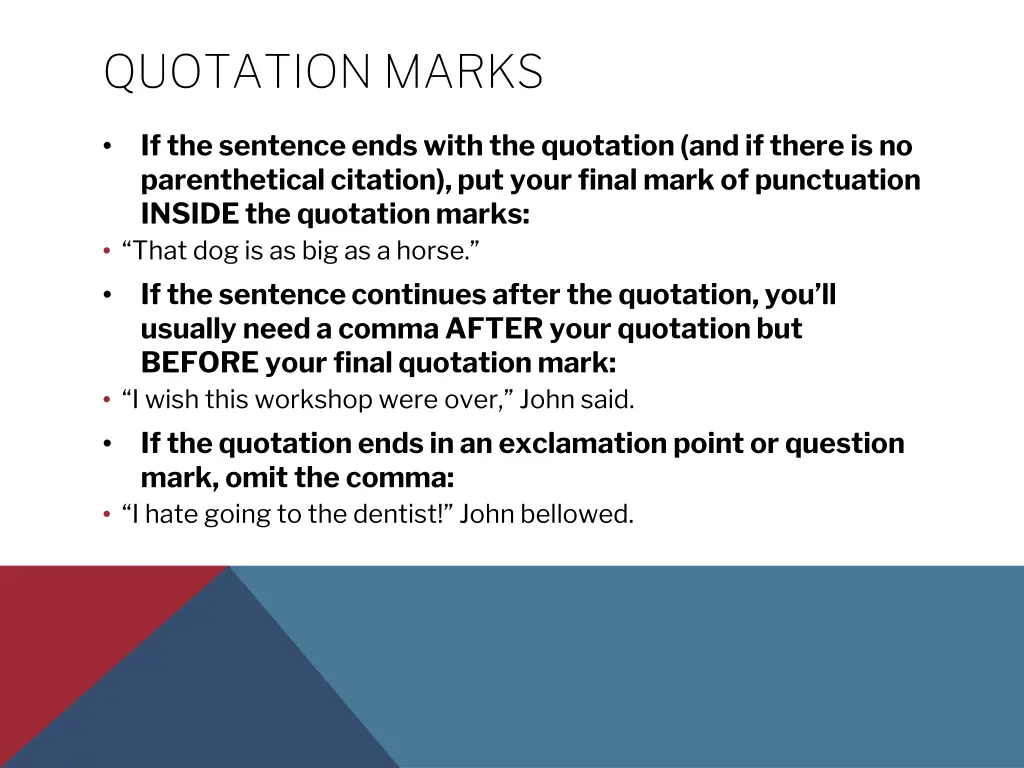 quotation marks