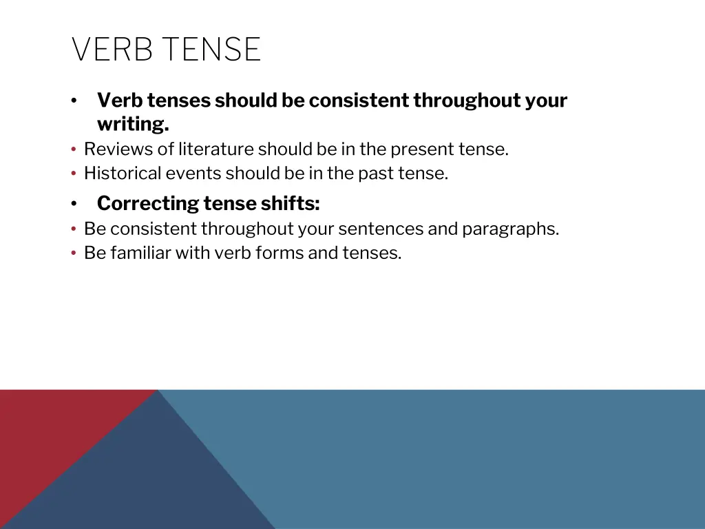 verb tense