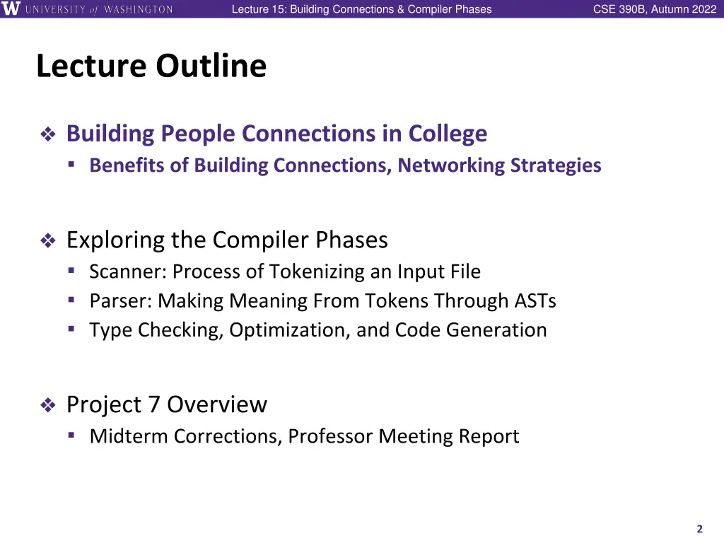 lecture 15 building connections compiler phases 1