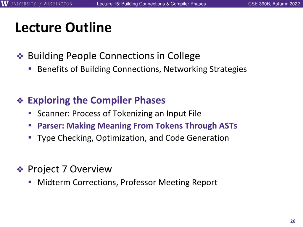 lecture 15 building connections compiler phases 25