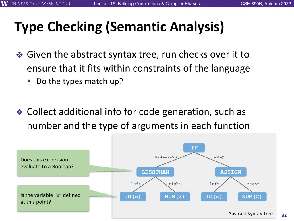 lecture 15 building connections compiler phases 31