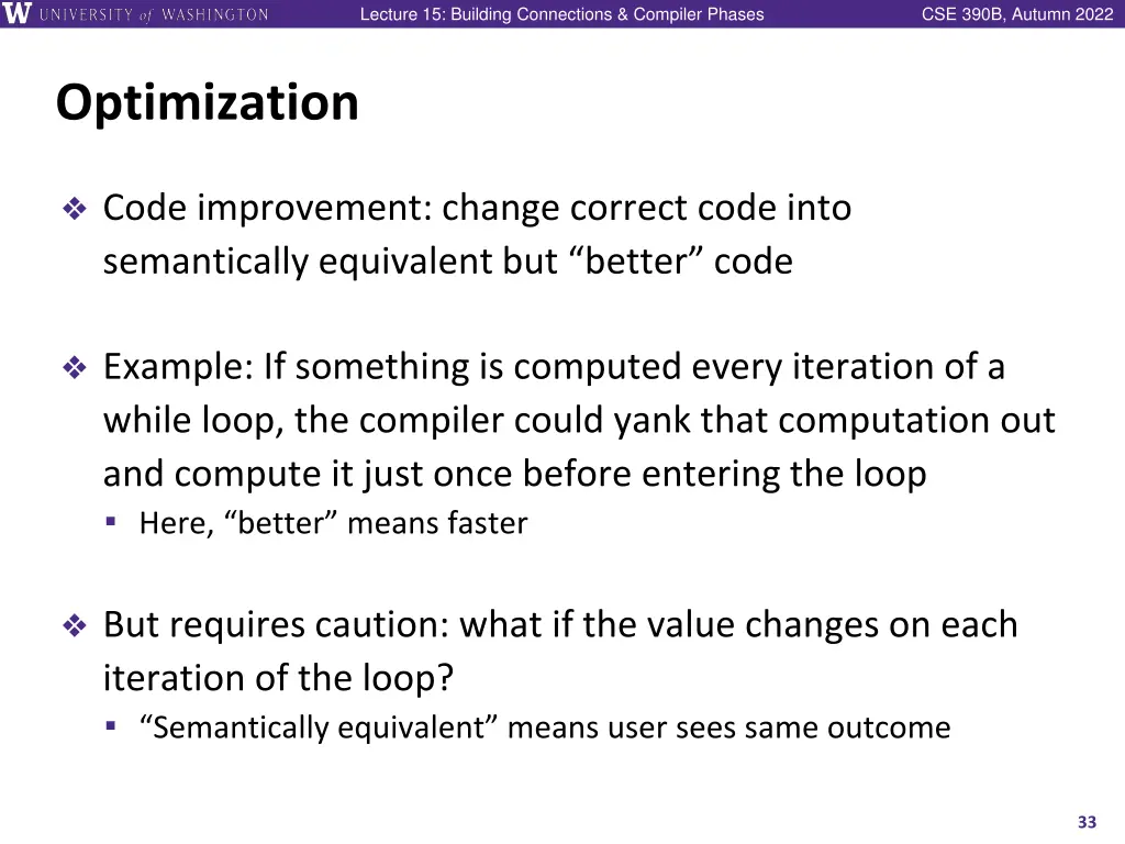 lecture 15 building connections compiler phases 32